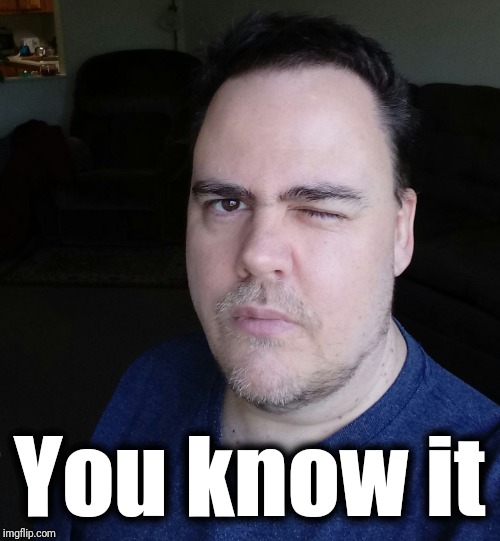 wink | You know it | image tagged in wink | made w/ Imgflip meme maker