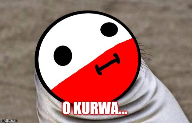 awkward moment polandball | O KURWA... | image tagged in awkward moment polandball | made w/ Imgflip meme maker