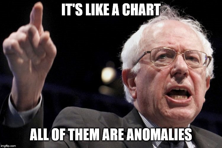 Bernie Sanders | IT'S LIKE A CHART ALL OF THEM ARE ANOMALIES | image tagged in bernie sanders | made w/ Imgflip meme maker
