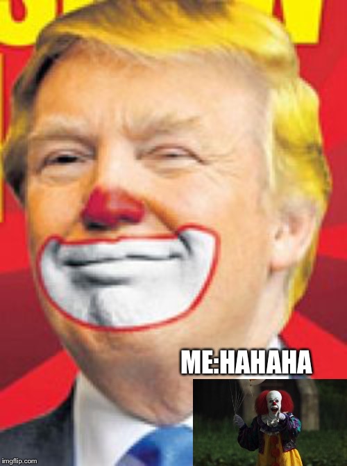 Donald Trump the Clown | ME:HAHAHA | image tagged in donald trump the clown | made w/ Imgflip meme maker