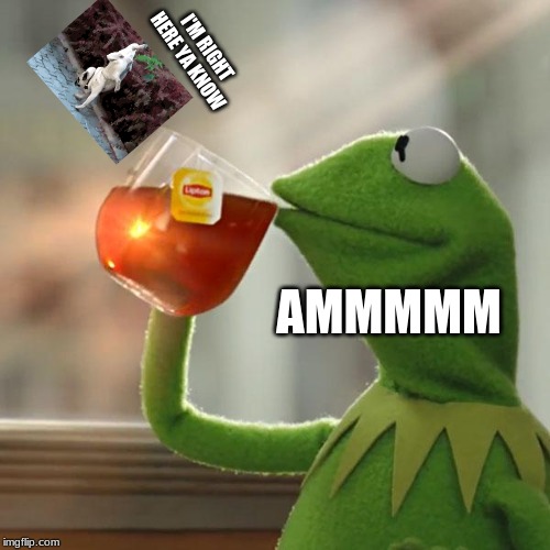 But That's None Of My Business |  I'M RIGHT HERE YA KNOW; AMMMMM | image tagged in memes,but thats none of my business,kermit the frog | made w/ Imgflip meme maker