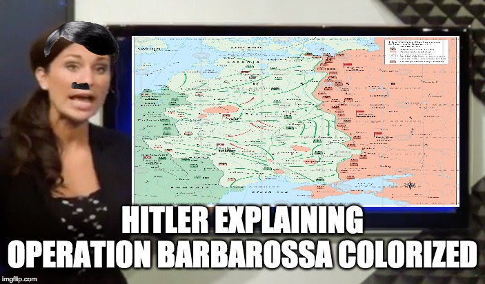 HITLER EXPLAINING OPERATION BARBAROSSA COLORIZED | image tagged in ww2,hitler | made w/ Imgflip meme maker