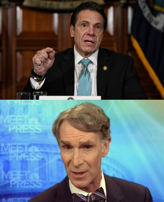 Cuomo and Nye on Climate Change Blank Meme Template