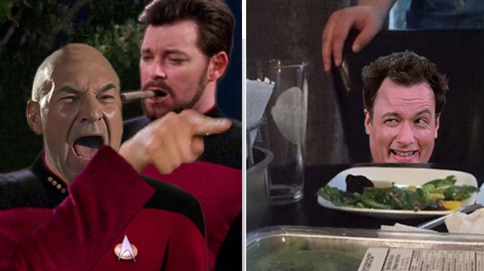 Picard vs Q Blank Meme Template