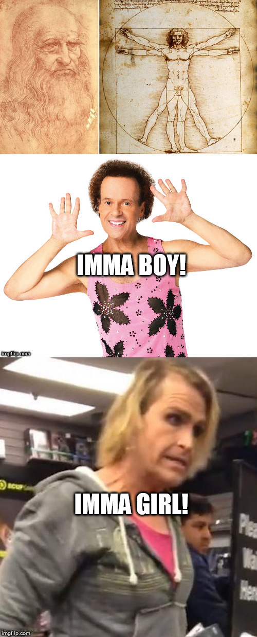 IMMA GIRL! | image tagged in it's maam,vinci | made w/ Imgflip meme maker