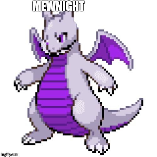 Created by me in the Poke Fusion site | MEWNIGHT | image tagged in mewtwo | made w/ Imgflip meme maker