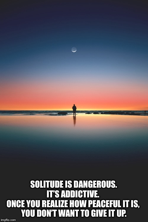 Solitude | image tagged in solitude | made w/ Imgflip meme maker