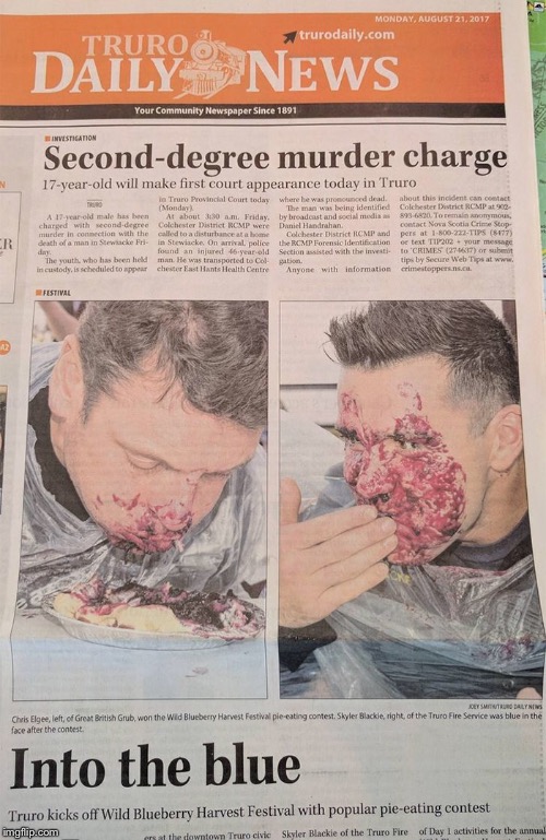 Serial killer or expert blueberry pie eater | image tagged in disgusting,blood,blueberry | made w/ Imgflip meme maker