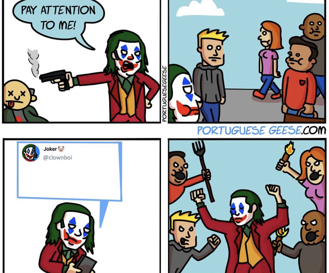 High Quality Joker Tweet Blank Meme Template