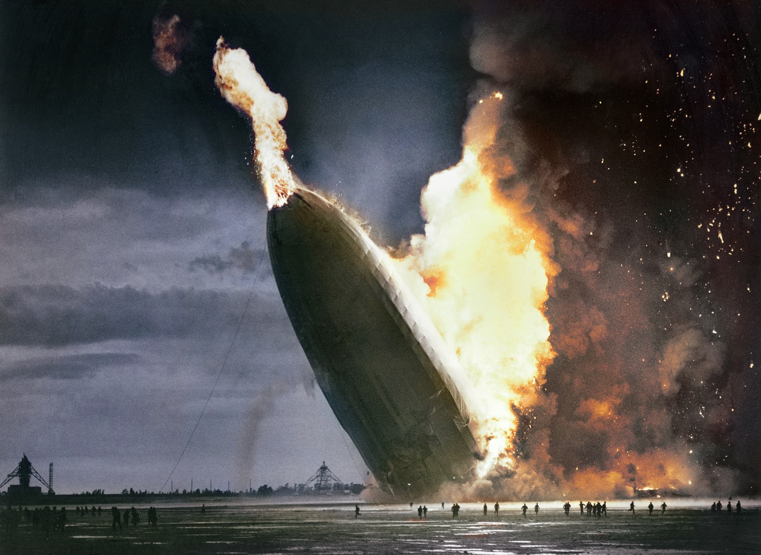 High Quality The Hindenburg disaster Blank Meme Template