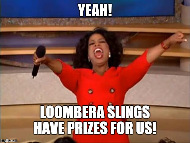 Oprah You Get A | YEAH! LOOMBERA SLINGS HAVE PRIZES FOR US! | image tagged in memes,oprah you get a | made w/ Imgflip meme maker