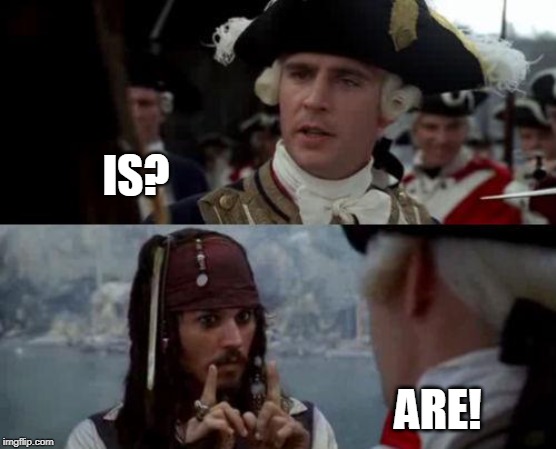 grammar pirate | IS? ARE! | image tagged in jack sparrow you have heard of me | made w/ Imgflip meme maker
