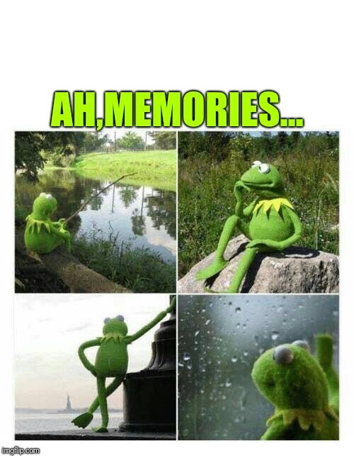 Sad Kermit Compilation | AH,MEMORIES... | image tagged in sad kermit compilation | made w/ Imgflip meme maker