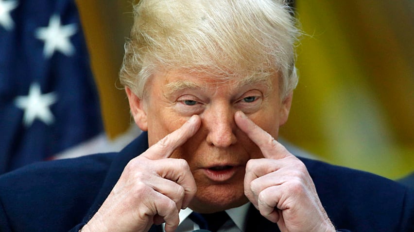 Donald Trump crying Blank Meme Template