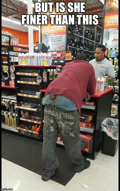 Big booty hole  | BUT IS SHE FINER THAN THIS | image tagged in big booty hole | made w/ Imgflip meme maker