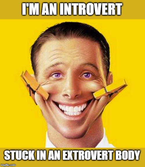 busy introvert being asked to go to a party | I'M AN INTROVERT STUCK IN AN EXTROVERT BODY | image tagged in busy introvert being asked to go to a party | made w/ Imgflip meme maker
