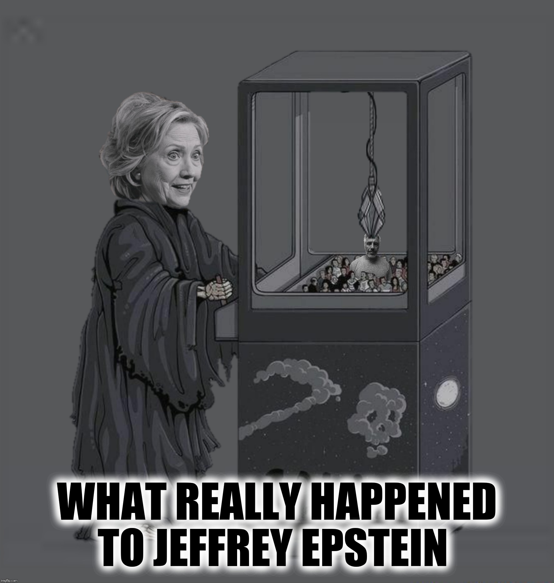 Bad Photoshop Sunday presents:  Don't fear the Hillareaper | WHAT REALLY HAPPENED TO JEFFREY EPSTEIN | image tagged in bad photoshop sunday,death,hillary clinton,jeffrey epstein | made w/ Imgflip meme maker