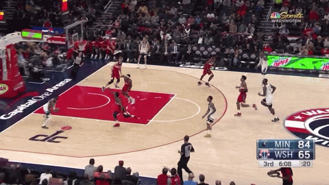 Rui doesn't close out | ENJOY YOUR OPEN 3, MR. TEAGUE; THREE DEFENDERS ↓ AROUND OKOGIE ↓; LOOK AT ALL THIS SPACE; BEAL & SMITH REMAIN IN THE PAINT; LATE CLOSEOUT FROM RUI | image tagged in gifs | made w/ Imgflip video-to-gif maker