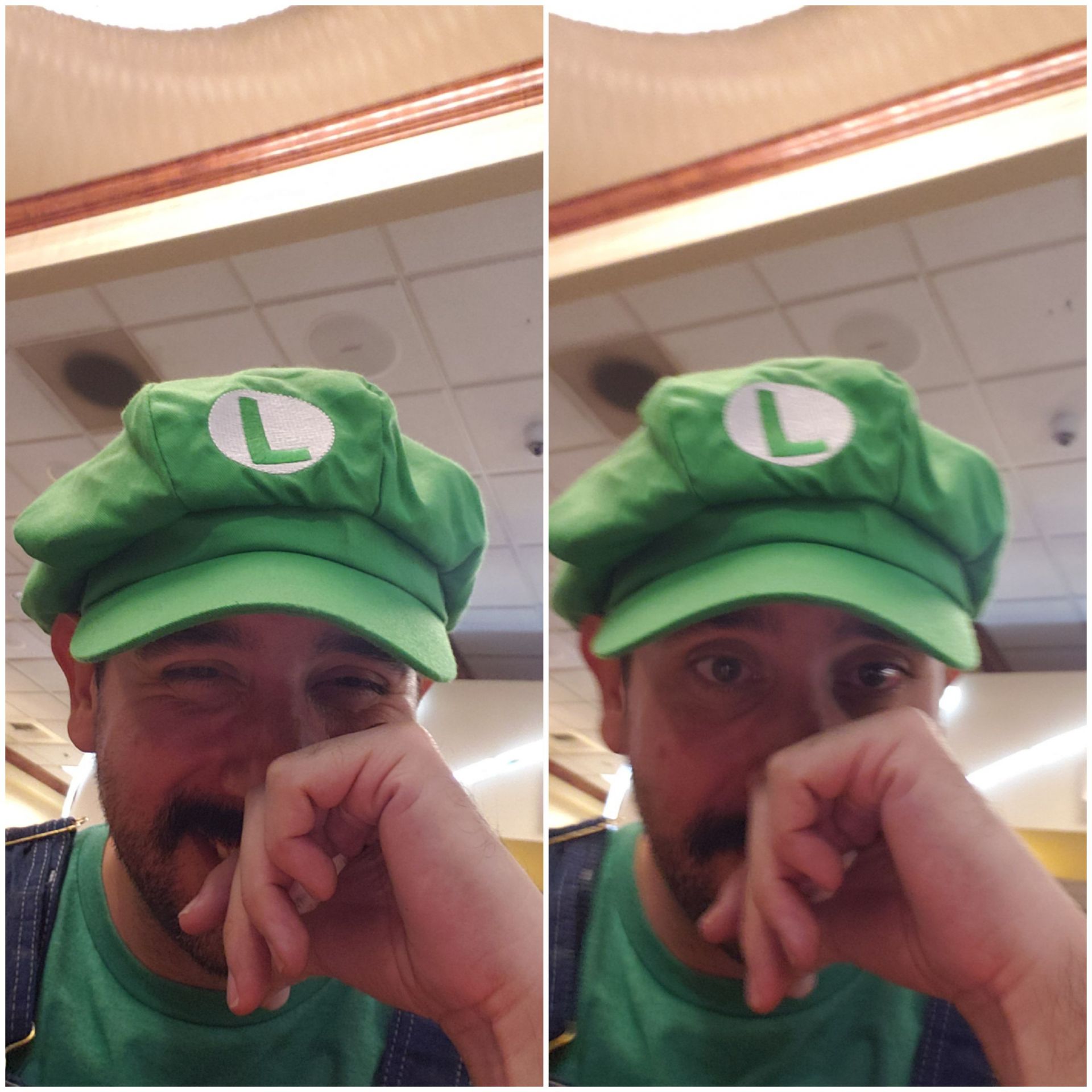 Luigi happy then sad Blank Meme Template