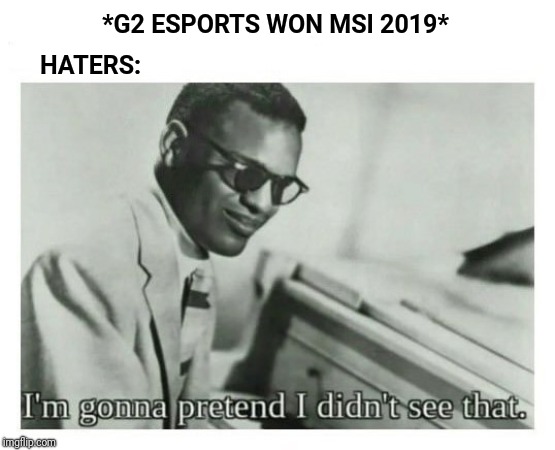 I'm gonna pretend I didn't see that | *G2 ESPORTS WON MSI 2019*; HATERS: | image tagged in i'm gonna pretend i didn't see that | made w/ Imgflip meme maker