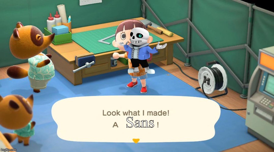 Animal Crossing: Now with bad times! | Sans | image tagged in sans,animal crossing | made w/ Imgflip meme maker