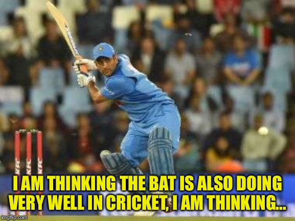 I AM THINKING THE BAT IS ALSO DOING VERY WELL IN CRICKET, I AM THINKING... | made w/ Imgflip meme maker