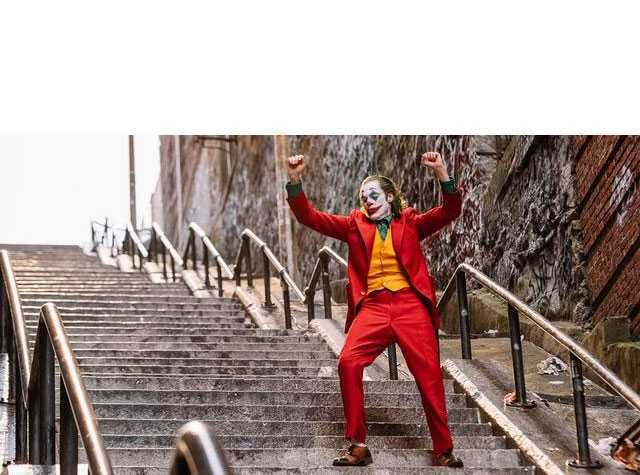 High Quality Joker Stairs Blank Meme Template