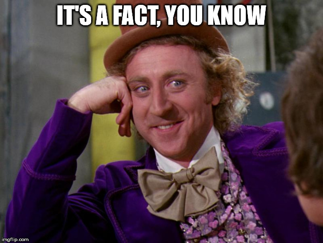 charlie-chocolate-factory | IT'S A FACT, YOU KNOW | image tagged in charlie-chocolate-factory | made w/ Imgflip meme maker