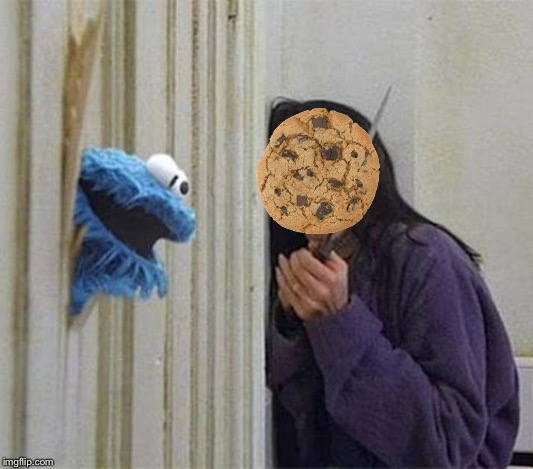Cookie Monster Shining | image tagged in cookie monster shining | made w/ Imgflip meme maker