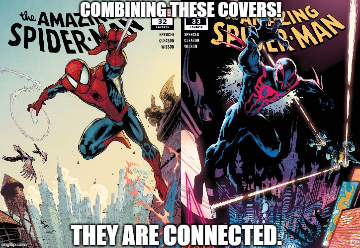 COMBINING THESE COVERS! THEY ARE CONNECTED. | made w/ Imgflip meme maker