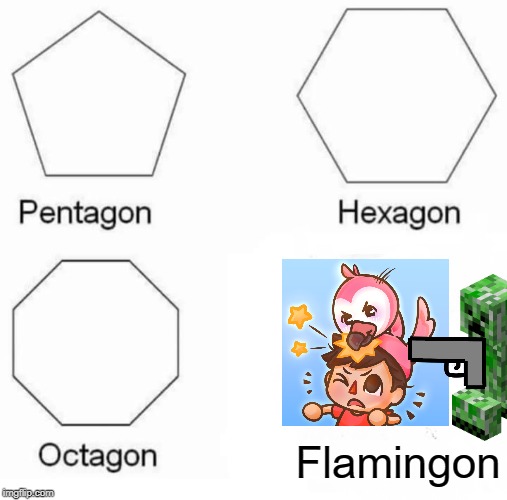 Flamingon | Flamingon | image tagged in memes,pentagon hexagon octagon | made w/ Imgflip meme maker