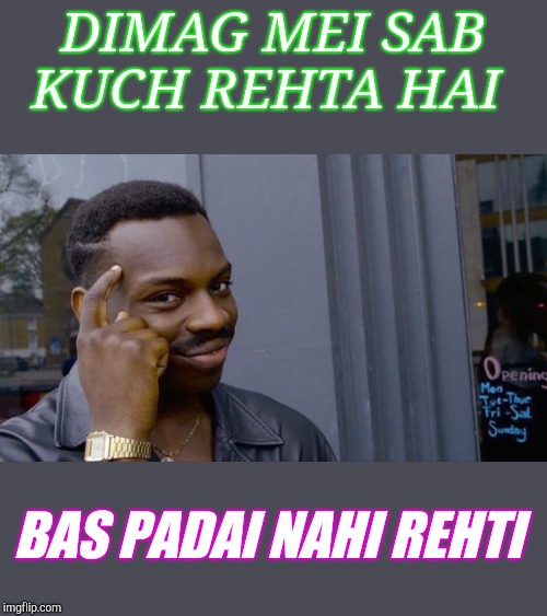Nk | DIMAG MEI SAB KUCH REHTA HAI; BAS PADAI NAHI REHTI | image tagged in memes | made w/ Imgflip meme maker