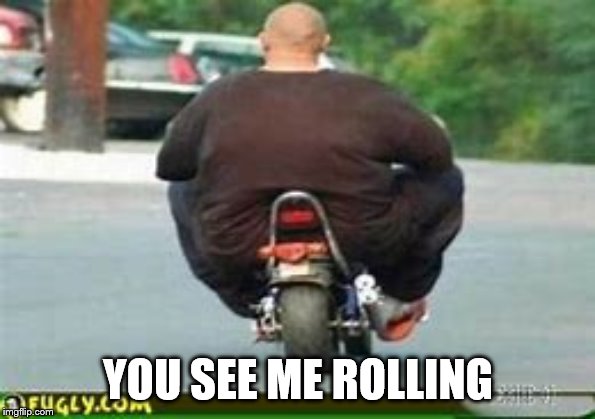 they hattin | YOU SEE ME ROLLING | image tagged in fatty | made w/ Imgflip meme maker
