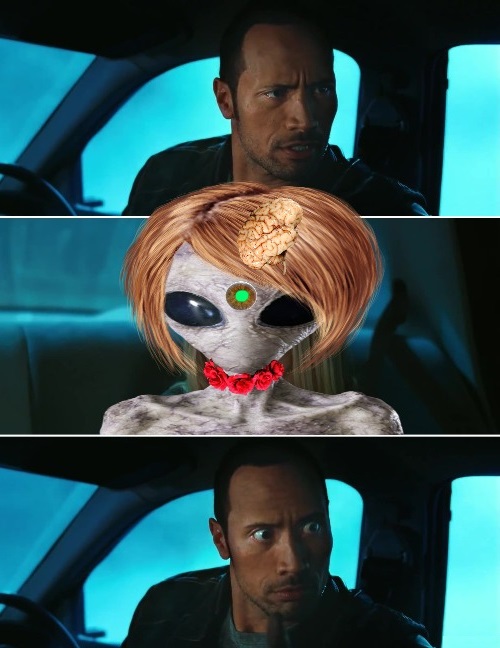 High Quality The Rock Driving Gladys Blank Meme Template