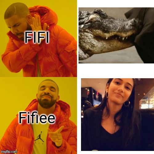 Hashtag.Unknown | FIFI; Fifiee | image tagged in memes,drake hotline bling | made w/ Imgflip meme maker