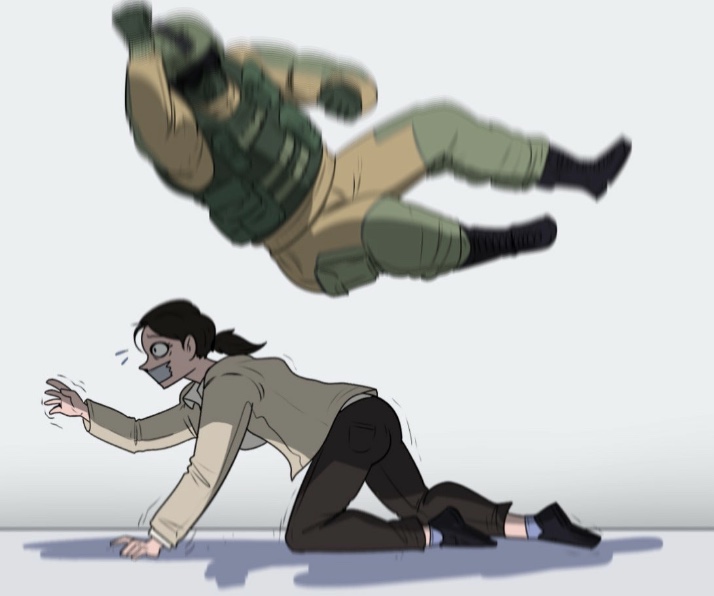High Quality Guy falling on another person Blank Meme Template