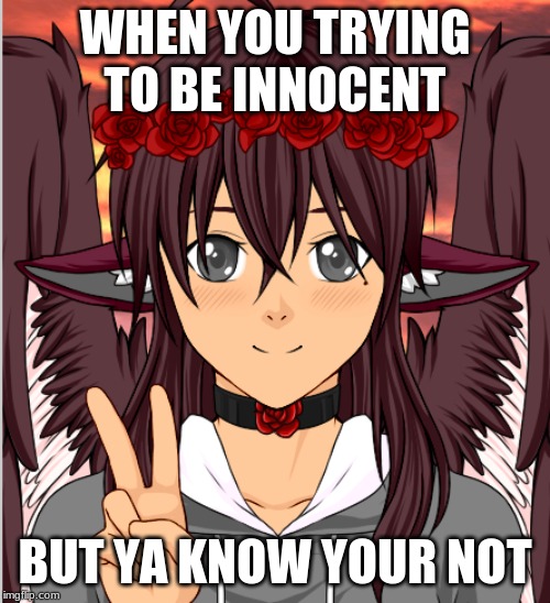 WHEN YOU TRYING TO BE INNOCENT; BUT YA KNOW YOUR NOT | made w/ Imgflip meme maker