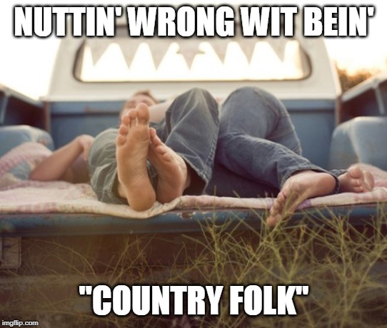 Country Boy | NUTTIN' WRONG WIT BEIN'; "COUNTRY FOLK" | image tagged in country boy | made w/ Imgflip meme maker