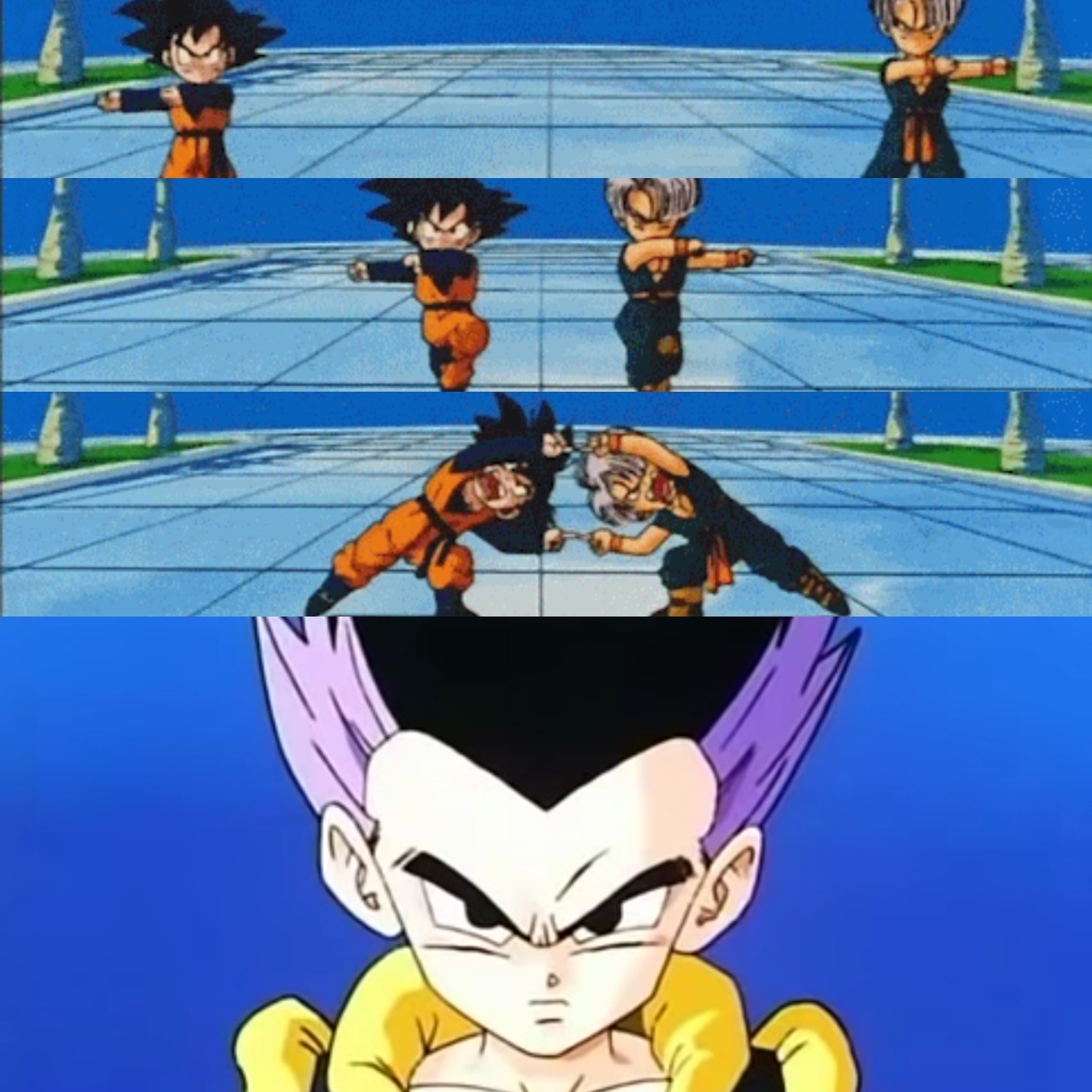 Gotenks Fusion Blank Meme Template