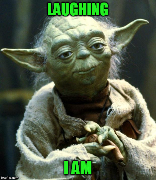 Star Wars Yoda Meme | LAUGHING I AM | image tagged in memes,star wars yoda | made w/ Imgflip meme maker