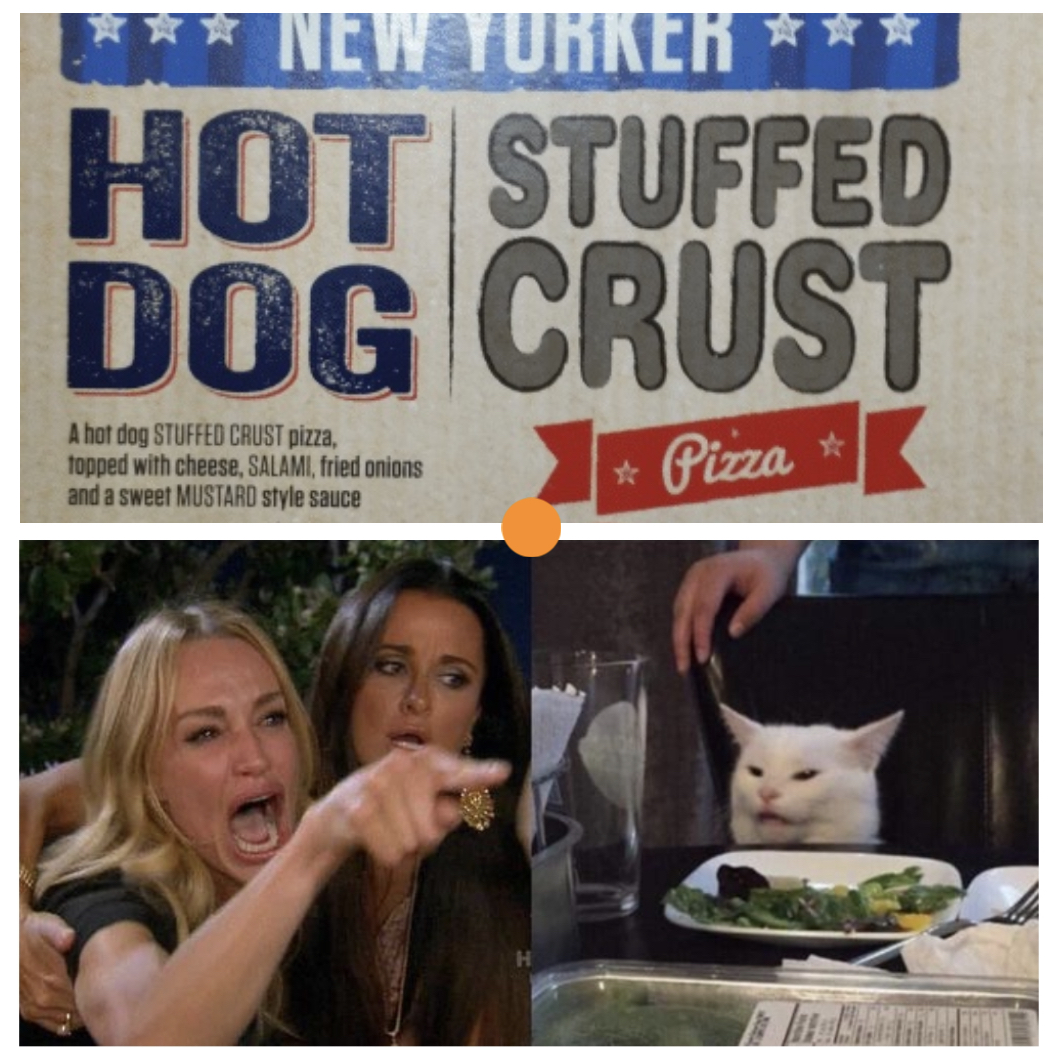 Hot stuffed dog crust meme Blank Meme Template