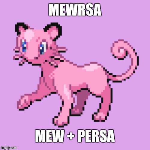 MEWRSA; MEW + PERSA | made w/ Imgflip meme maker