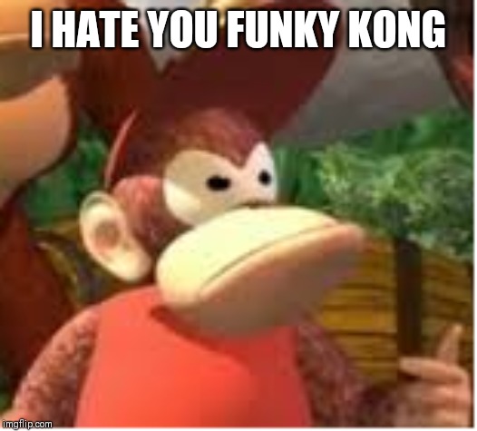 Diddy Kong | I HATE YOU FUNKY KONG | image tagged in diddy kong | made w/ Imgflip meme maker