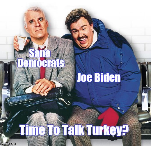 Reality Comes Home For The Holidays | Sane; Democrats; Joe Biden; Time To Talk Turkey? | image tagged in joe biden,politics,turkey day | made w/ Imgflip meme maker