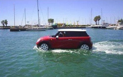 Car on water Blank Meme Template