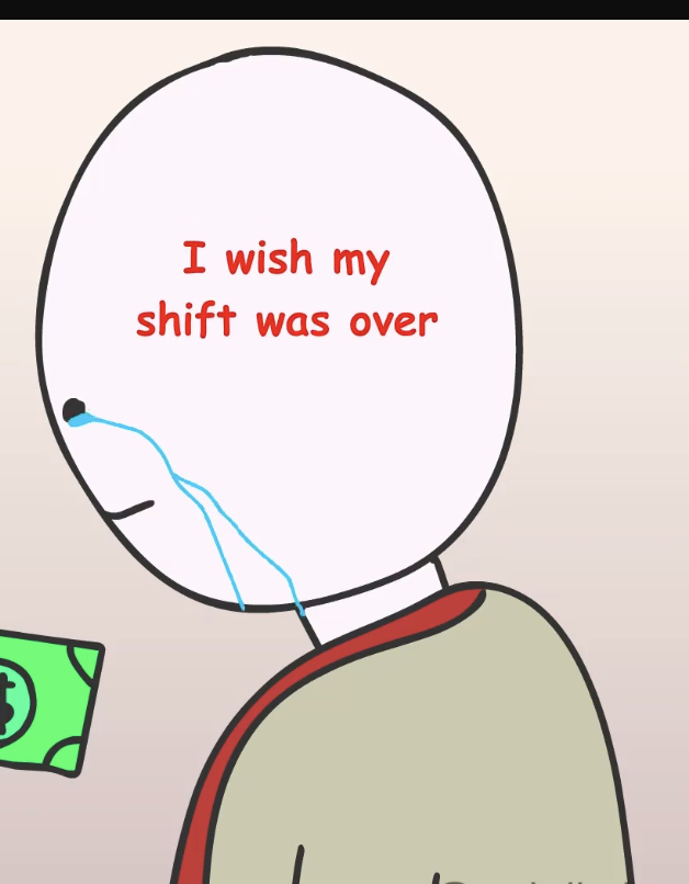 Sad worker Blank Meme Template