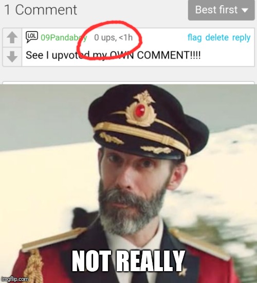 NOT REALLY | image tagged in captain obvious | made w/ Imgflip meme maker