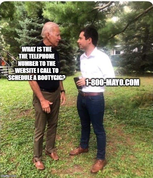 Biden and Bootygig | WHAT IS THE THE TELEPHONE NUMBER TO THE WEBSITE I CALL TO SCHEDULE A BOOTYGIG? 1-800-MAYO.COM | image tagged in biden and bootygig | made w/ Imgflip meme maker