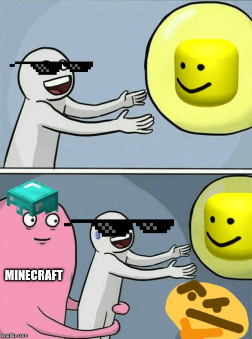 Running Away Balloon | MINECRAFT | image tagged in memes,running away balloon | made w/ Imgflip meme maker
