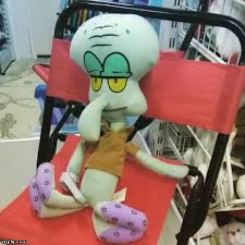 Squidward in a Chair | image tagged in squidward chair | made w/ Imgflip meme maker